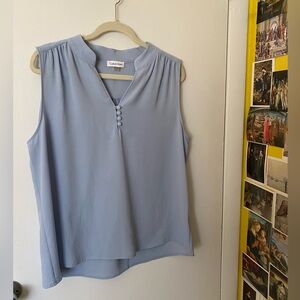 Calvin Klein Powder Blue Sleeveless Blouse